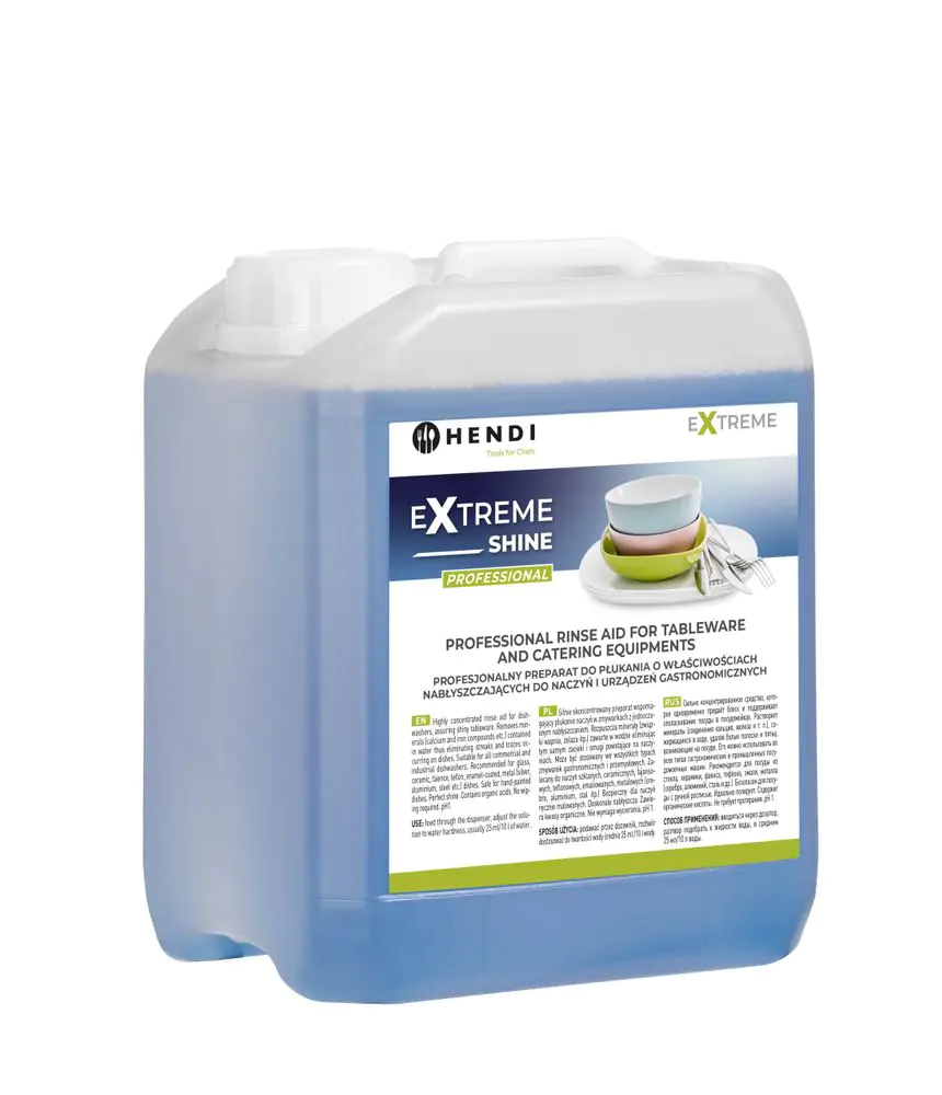 975022_OBW_2022_01_IMGP7814 Extreme Shine Profesionálny oplachovací prostriedok s leštiacimi vlastnosťami na riad a gastronomické zariadenia, HENDI, 5 l – Obrázok 3
